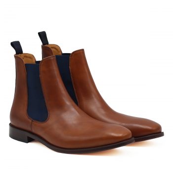 chelsea boots cuir cognac bleu jules jenn