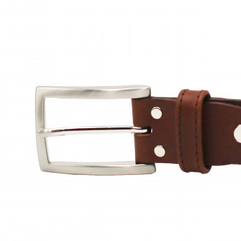boucle de Ceinture moderne cuir marron jules & jenn