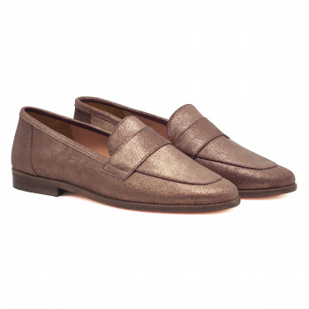 mocassins modernes cuir bronze Jules & Jenn