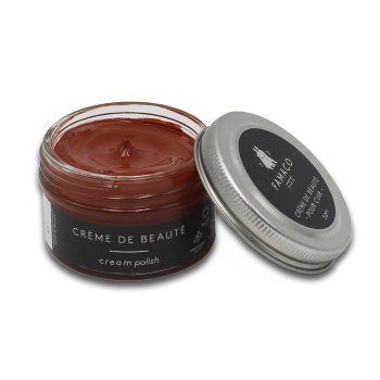 Vue ouverte cirage pour cuir marron clair Famaco JULES & JENN