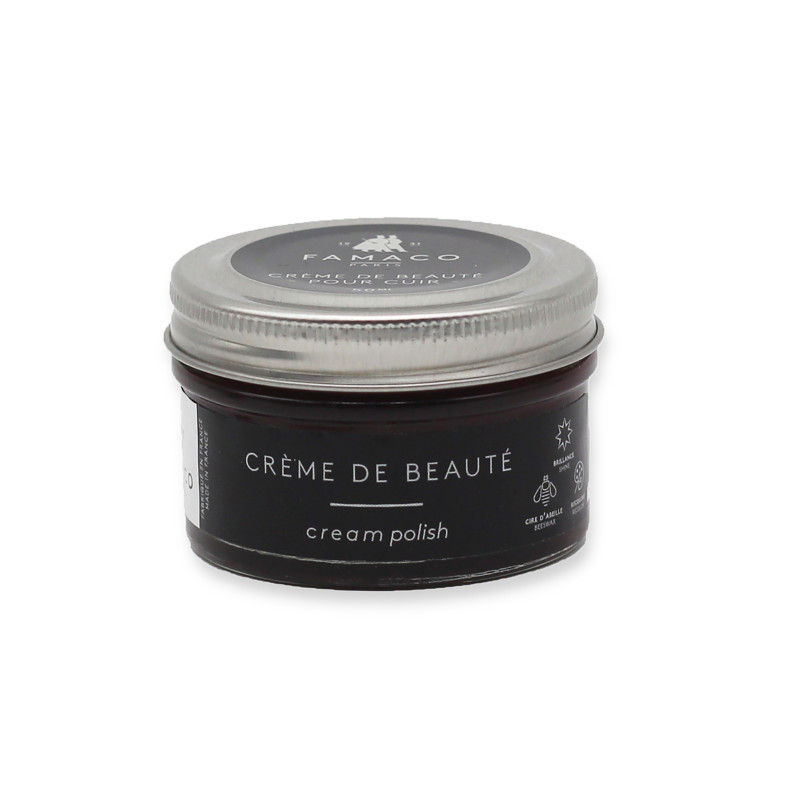 Vue fermee cirage pour cuir marron Famaco JULES & JENN