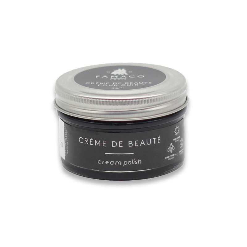 Vue fermee cirage pour cuir noir Famaco JULES & JENN