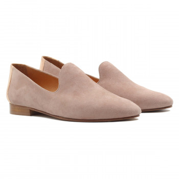 slippers classiques cuir velours rose jules & jenn