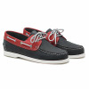chaussures bateau cuir bleu et rouge jules & jenn