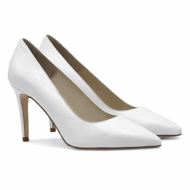 escarpins classiques cuir blanc jules & jenn