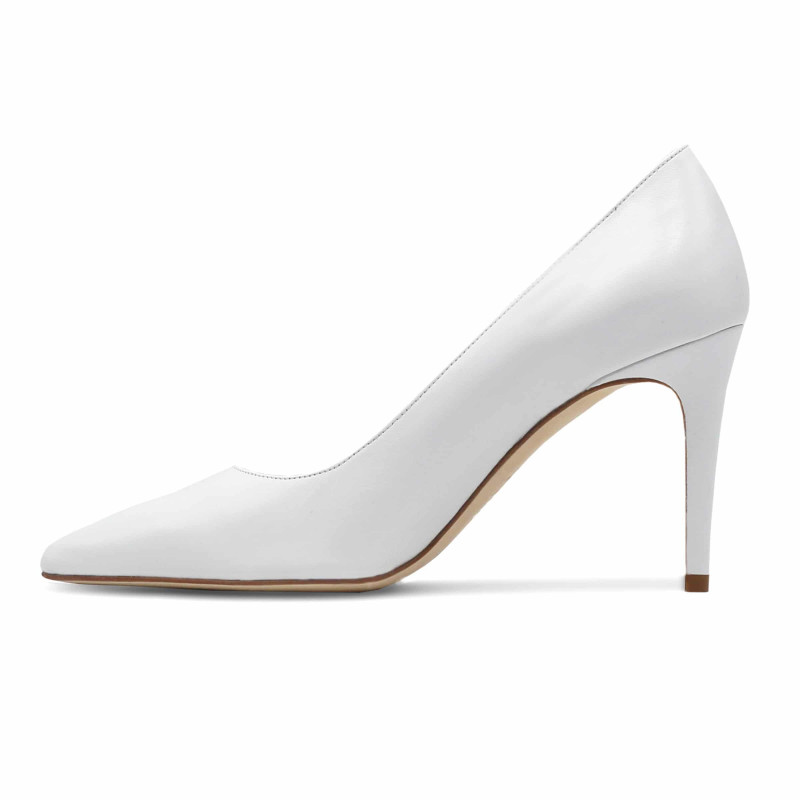 vue interieur escarpins classiques cuir blanc jules & jenn