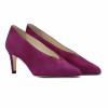 escarpin decollete V cuir daim mauve jules & jenn