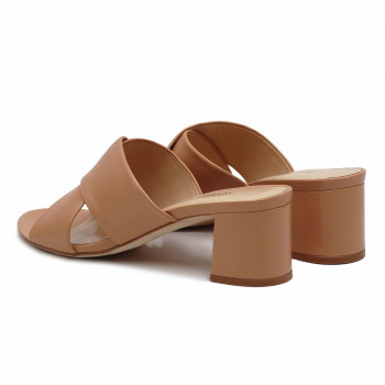 vue arriere mule cuir camel Jules & Jenn
