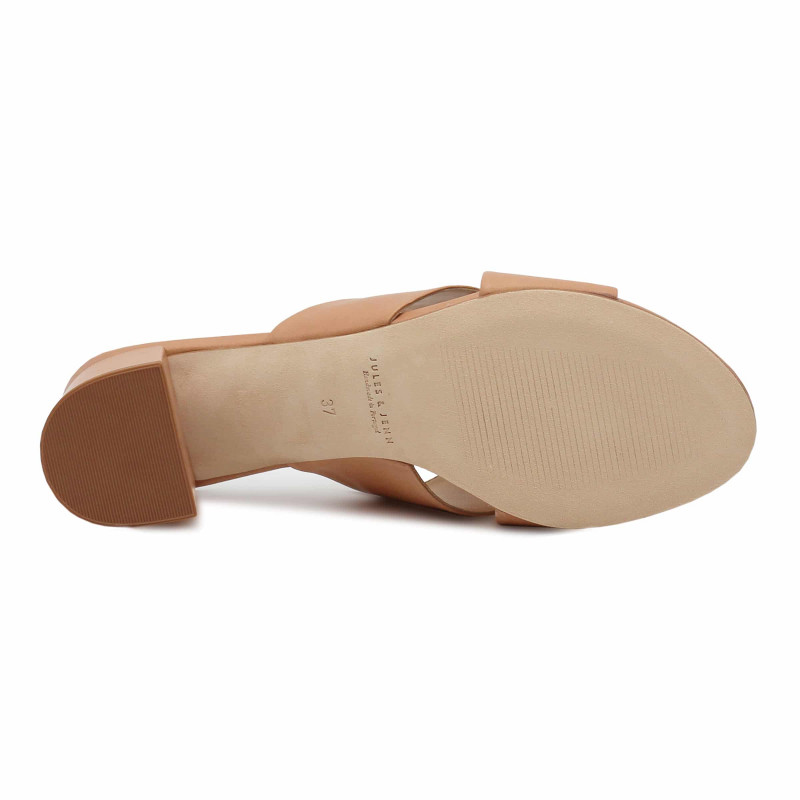 semelle cuir mules camel Jules & Jenn