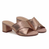 mules cuir metallise rose jules & jenn