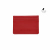 Porte-cartes cuir upcyclé rouge JULES & JENN