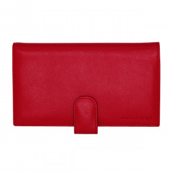 porte chequier cuir rouge jules & jenn