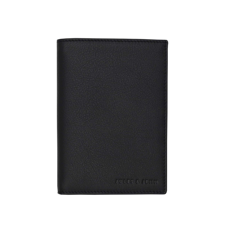 portefeuille classique cuir noir jules & jenn