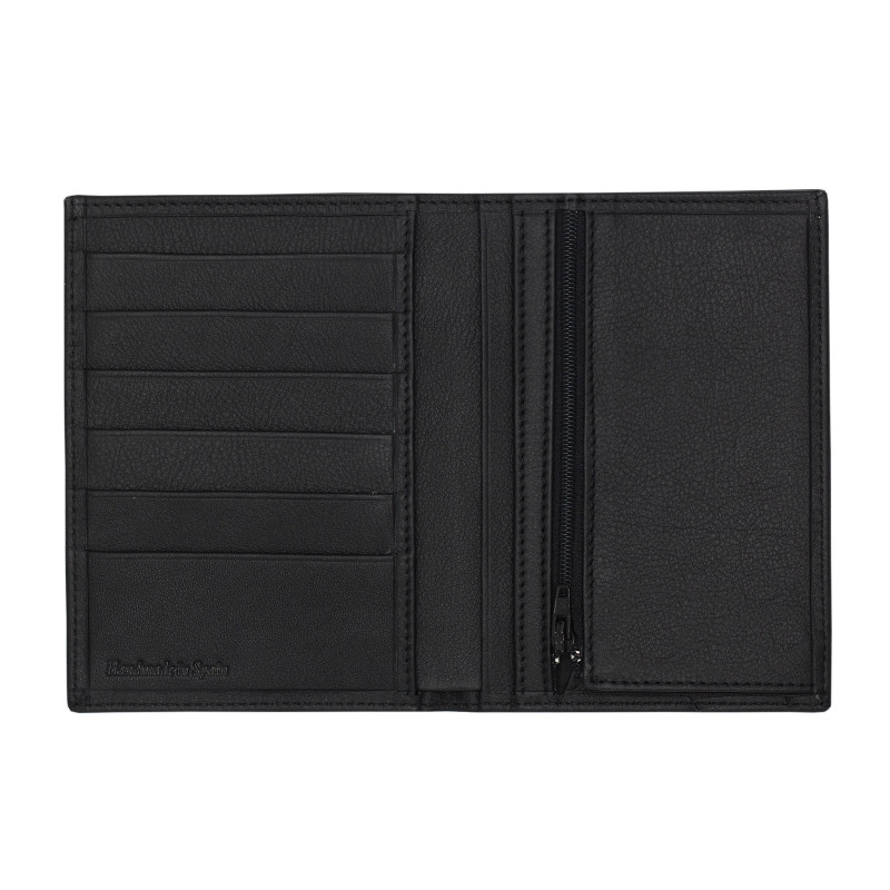 vue interieure du portefeuille classique cuir noir jules & jenn