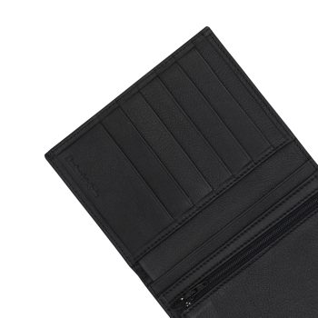 gros plan portefeuille classique noir fabrique en France