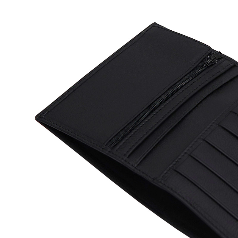 gros plan portefeuille classique cuir noir jules & jenn