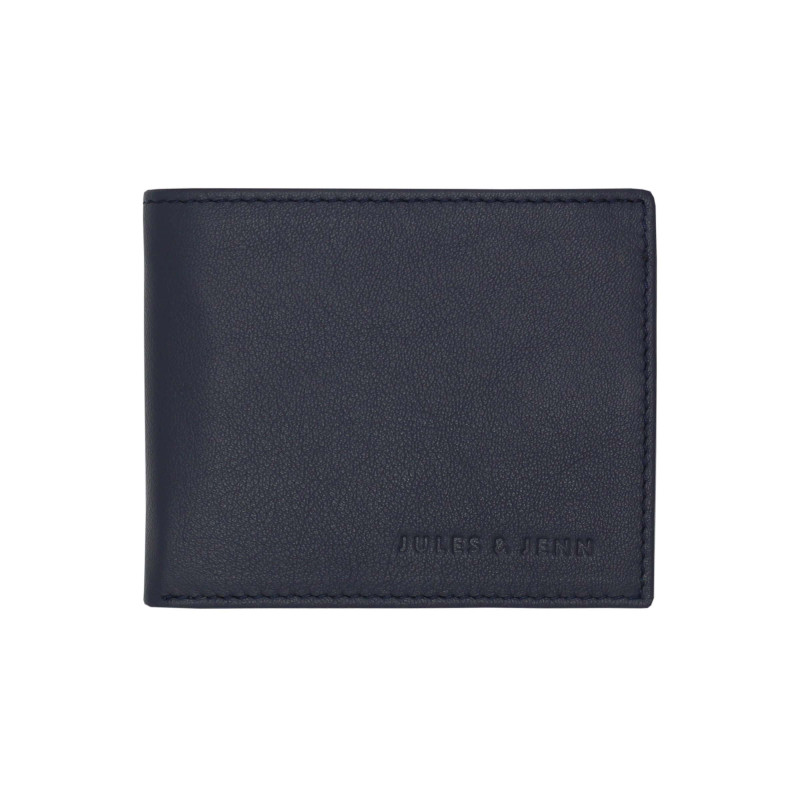 portefeuille essentiel cuir bleu jules & jenn
