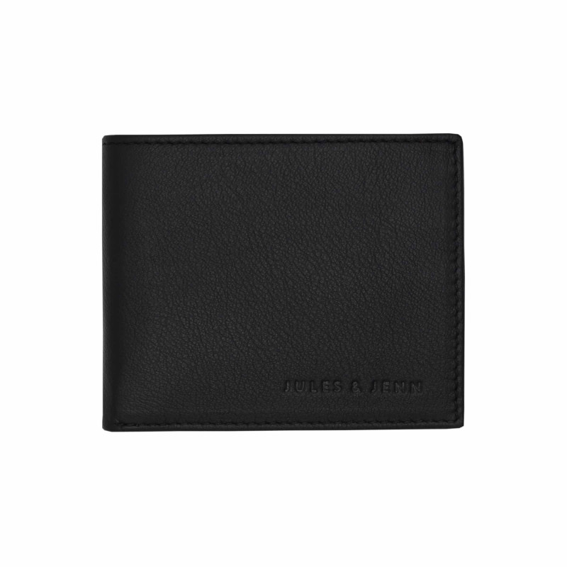 portefeuille essentiel cuir noir jules & jenn