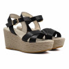 sandales compensees cuir noir jules & jenn