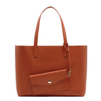 vue arriere sac cabas cuir brique jules & jenn