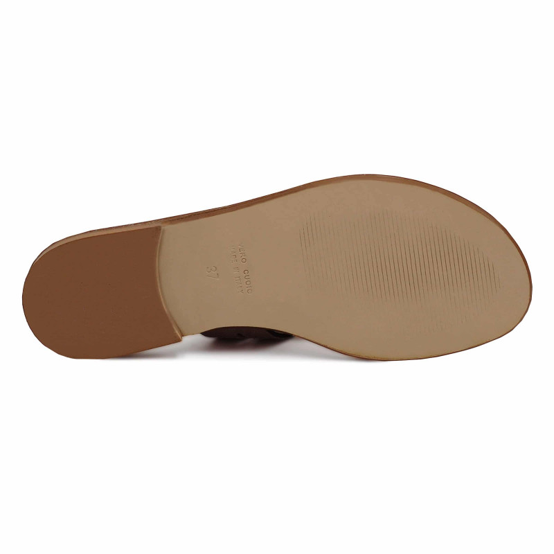 vue dessous sandales tropeziennes cuir daim noir