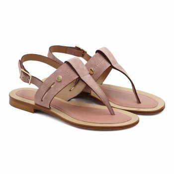 sandales tropeziennes cuir daim rose jules & jenn
