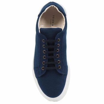 vue dessus baskets recyclees homme bleu jules & jenn
