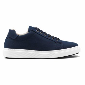 vue exterieure baskets recyclees homme bleu jules & jenn