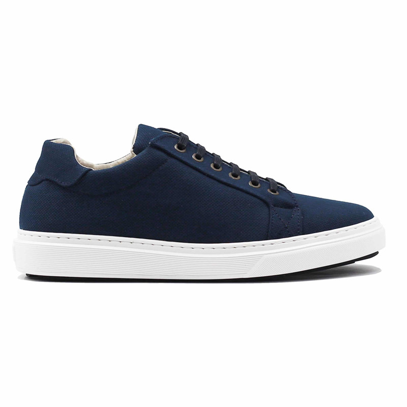 vue exterieure baskets recyclees homme bleu jules & jenn