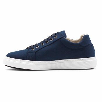 vue interieure baskets recyclees homme bleu jules & jenn