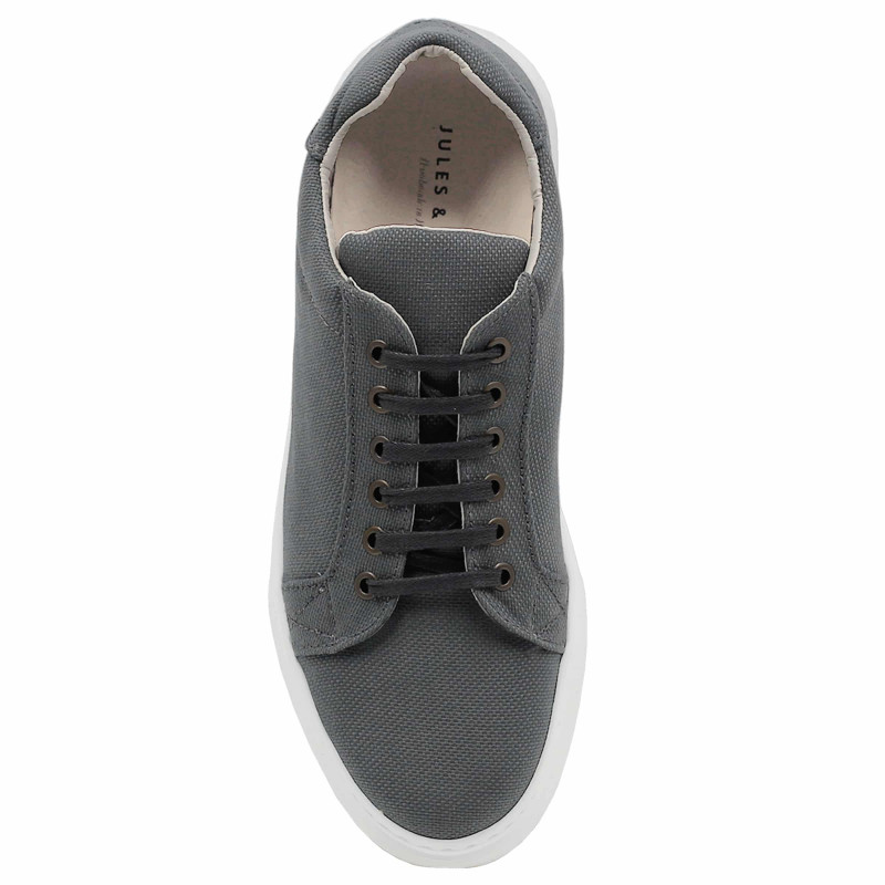 vue dessus baskets recyclees homme gris jules & jenn