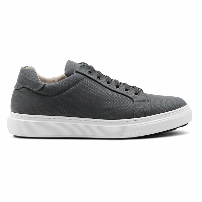 vue exterieure baskets recyclees homme gris jules & jenn