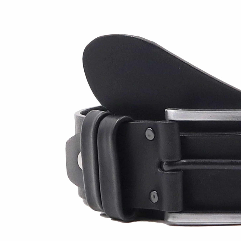 gros plan ceinture casual cuir noir jules&jenn