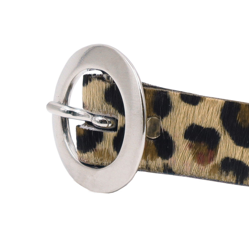 vue boucle ceinture fine cuir leopard jules & jenn