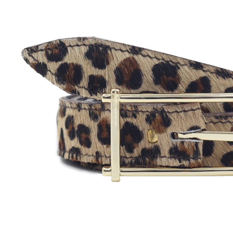 gros plan ceinture mademoiselle cuir léopard jules & jenn