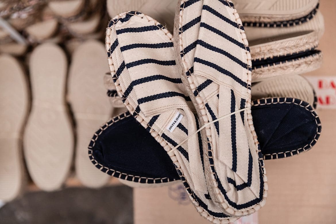atelier fabrication espadrilles jules & jenn