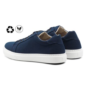 vue arriere baskets recyclees homme bleu jules & jenn