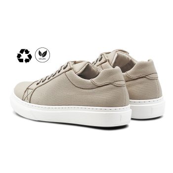 vue arriere baskets recyclees femme beige jules & jenn
