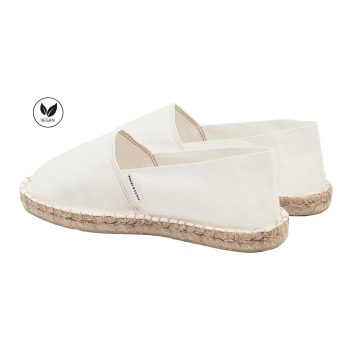 vue arriere espadrilles toile de coton blanc jules & jenn