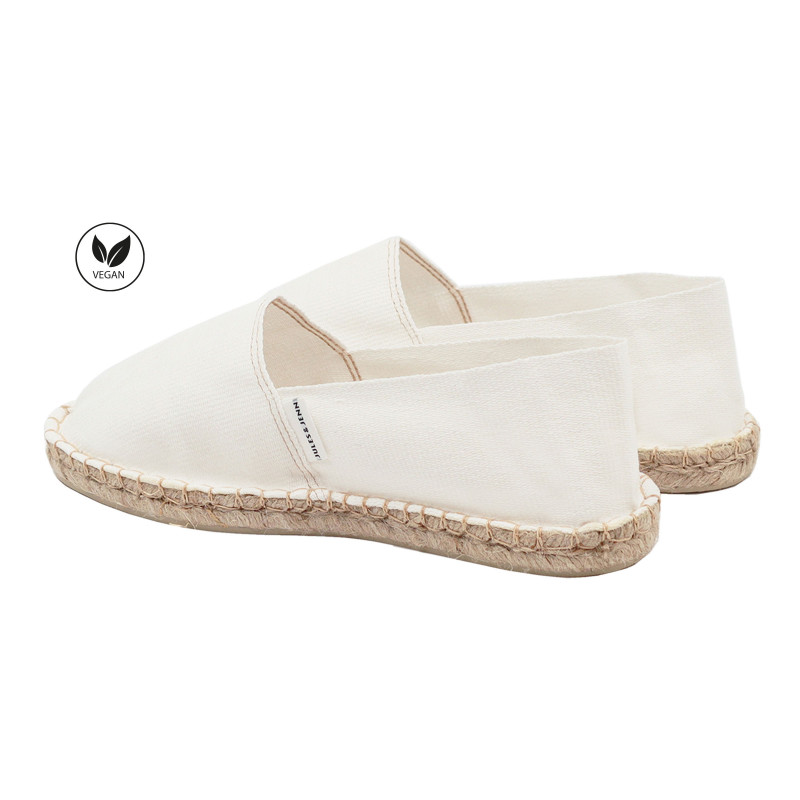 vue arriere espadrilles toile de coton blanc jules & jenn