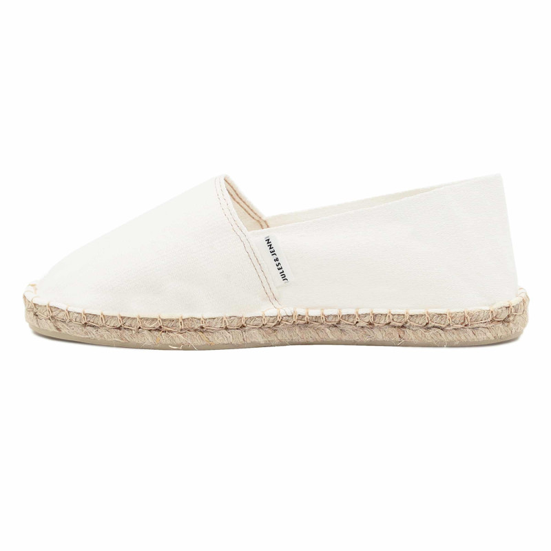 vue exterieur espadrilles toile de coton blanc jules & jenn