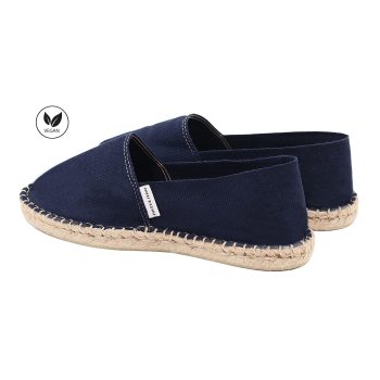vue arriere espadrilles toile de coton bleu jules & jenn
