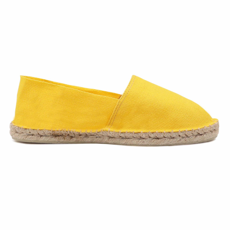 vue interieur espadrilles toile de coton jaune jules & jenn
