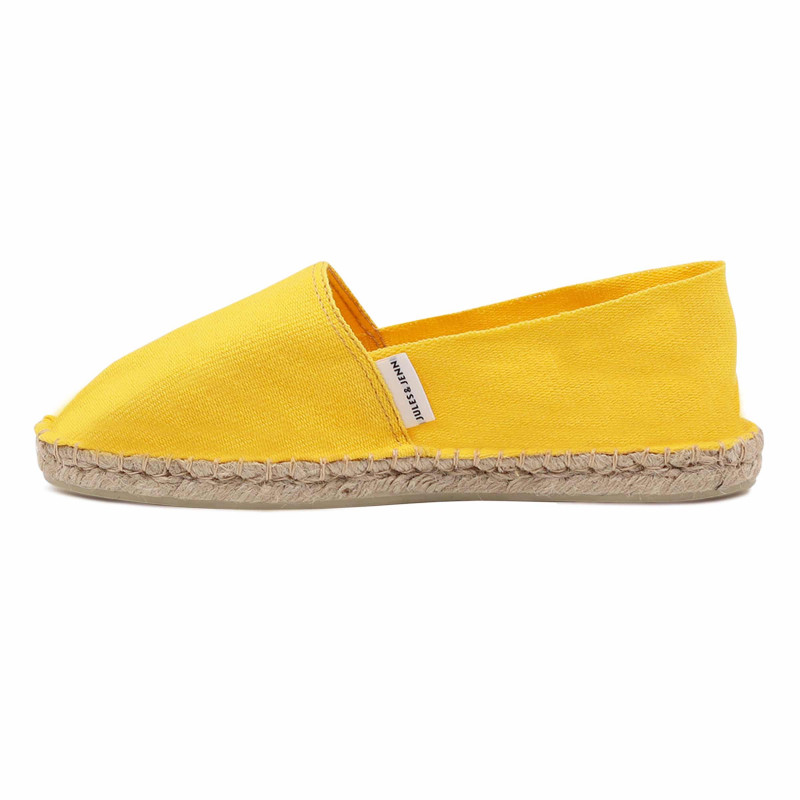 vue exterieur espadrilles toile de coton jaune jules & jenn