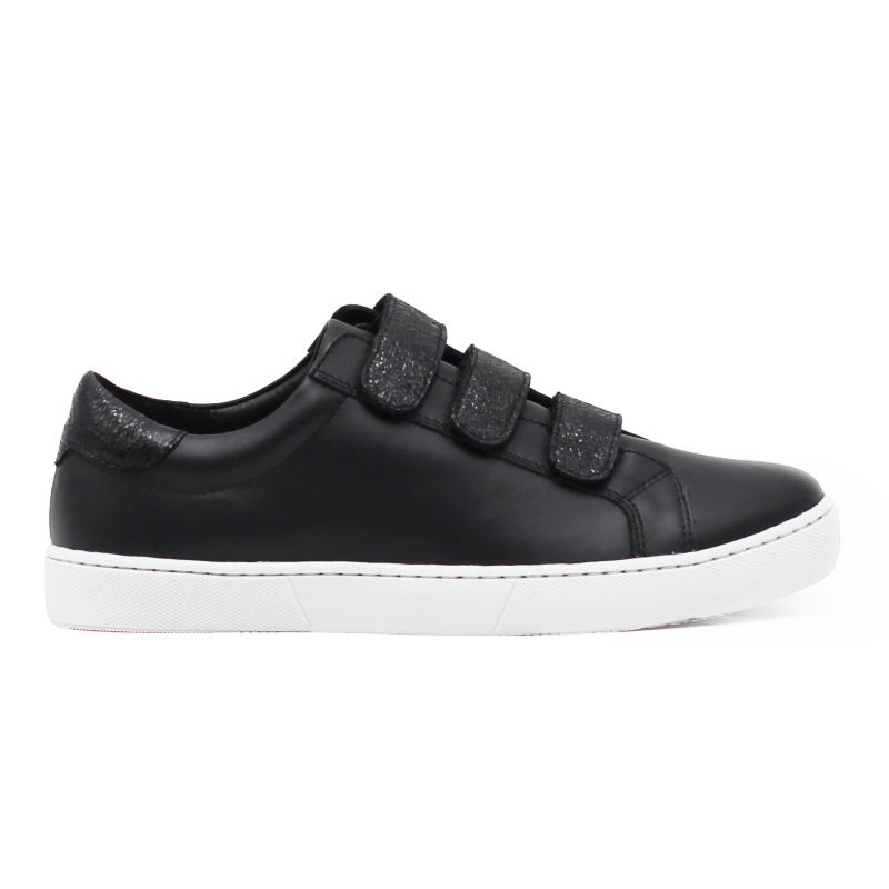 vue profil baskets scratch cuir noir jules jenn