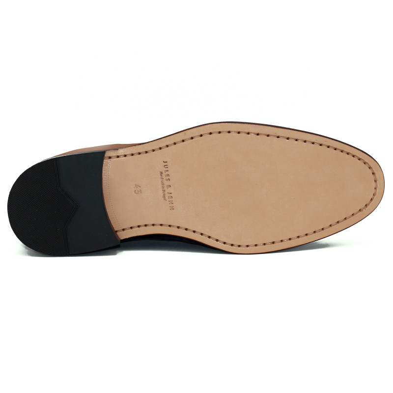 vue dessous desert boots cuir cognac jules & jenn