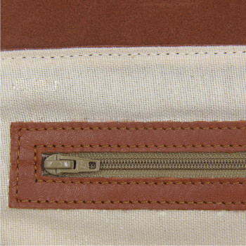 vue interieur sac bandouliere cuir daim brique jules & jenn