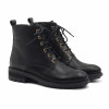 bottines plates a lacets cuir noir jules & jenn