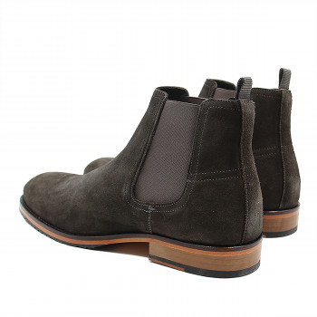 vue arriere chelsea boots basse homme cuir daim gris jules & jenn