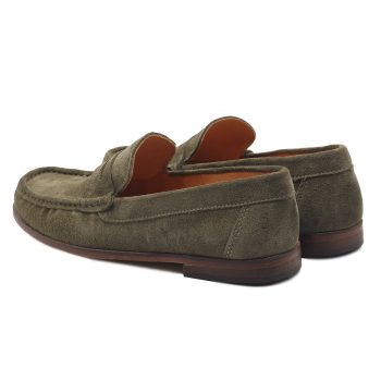 vue arriere mocassins ville cuir daim vertjules & jenn